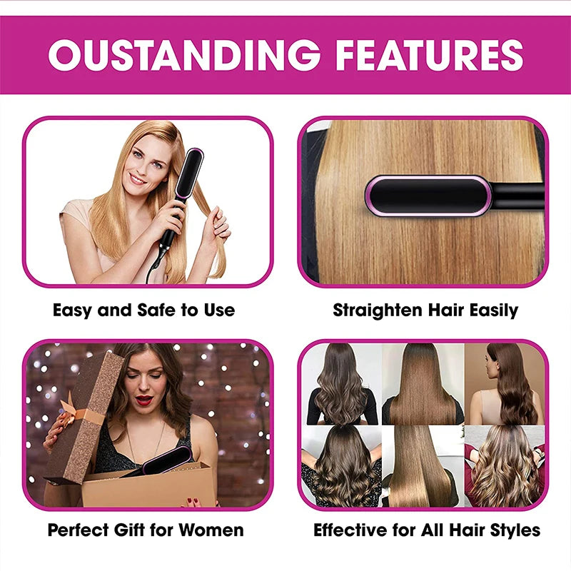 Electric Hair Straightener Brush